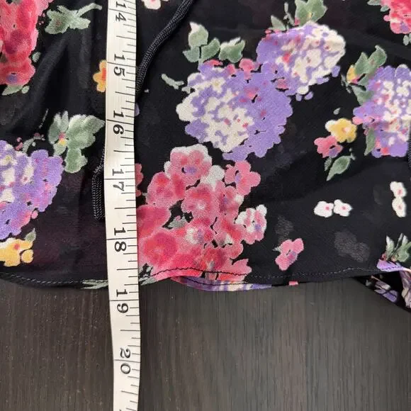 Angie Y2K Top Womens Small Floral Boho Fairy Cottage Romantic Festival Vintage - Picture 8 of 9